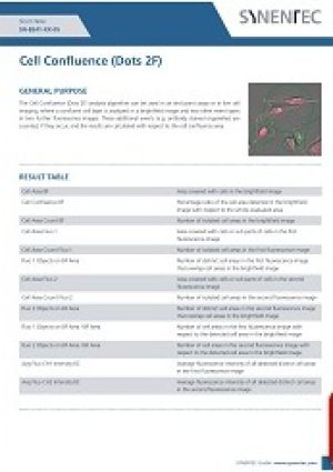 Cell Confluence (dots 2F)