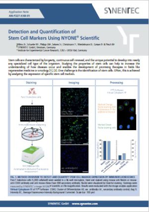 Detection and Quantification of Stem Cell Markers using NYONE Scientific