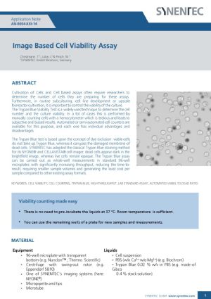 Trypan Blue, High Troughput, low volume, viability, vi-cell, CLD